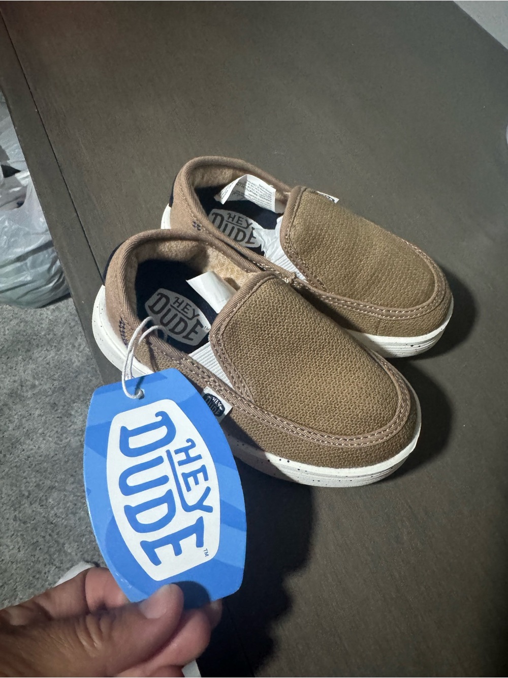 Hey Dude Tan Canvas Slip-On Loafers